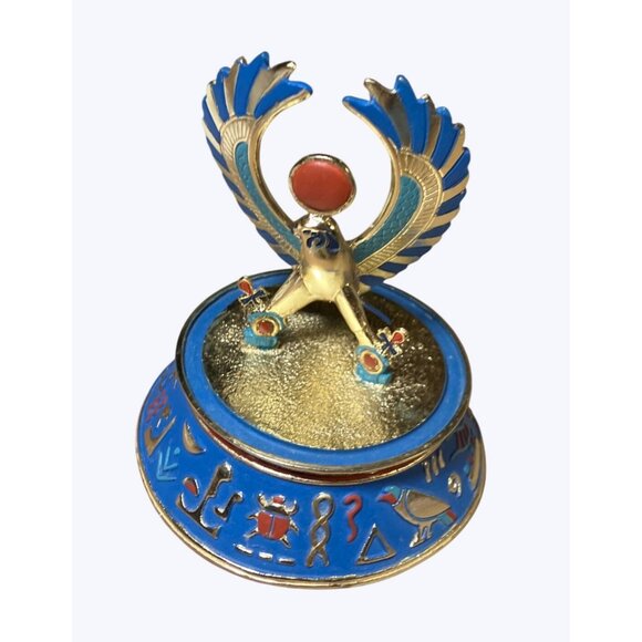 Egyptian Ra-Harakhty Sun God Figurine Sculpture Limited Edition Hand-Painted - Picture 4 of 12